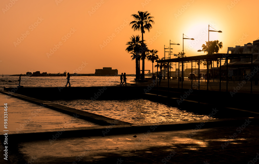 Obraz premium Sunset in Paphos