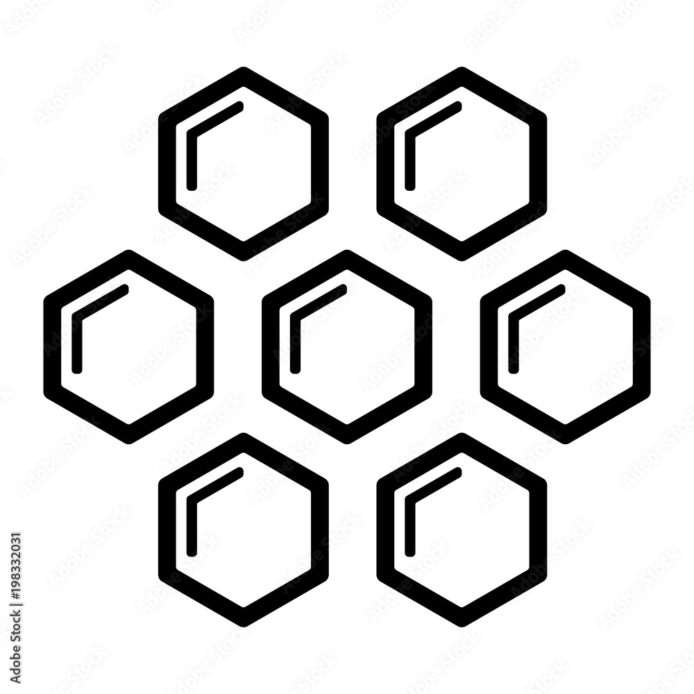 Bienen & Honig Icon - Bienenwaben Bienen & Honig Icon - Bienenwaben