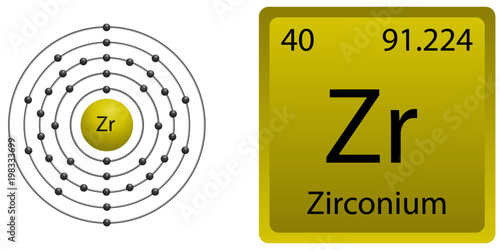 Zirconium Atom Shell