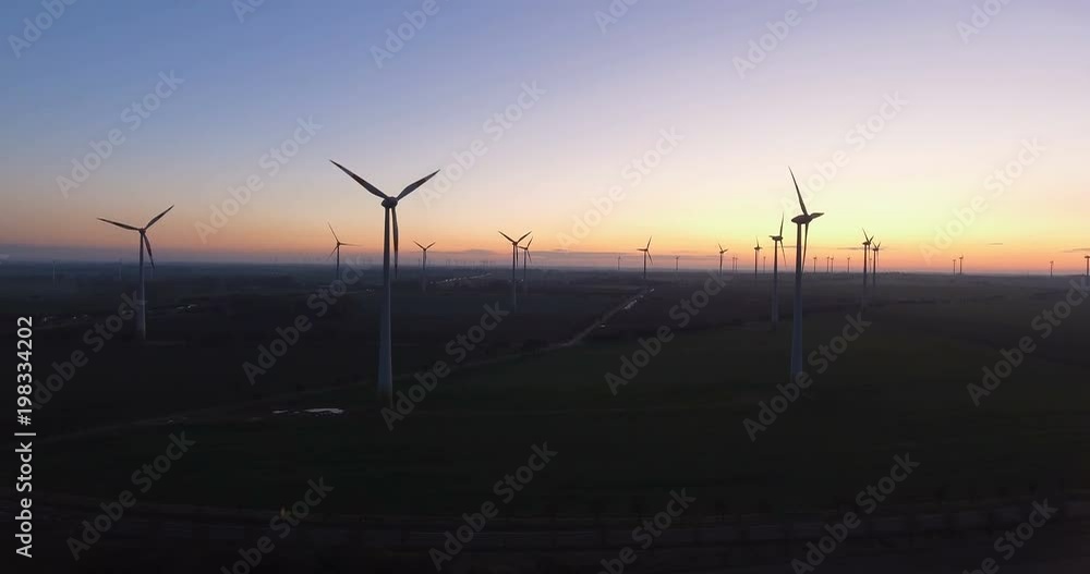 Wind Turbines in Morning Horizon Wind Turbines in Morning Horizon
