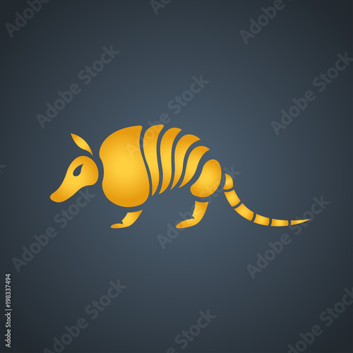 Armadillo logo icon design, vector illustration