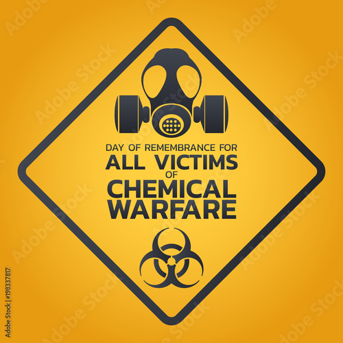 Day of Remembrance for all Victims of Chemical Warfare logo icon design, vector illustration