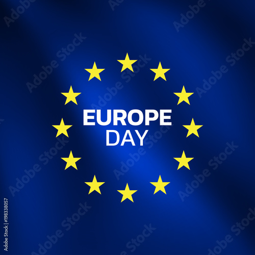 Europe Day logo icon design, vector illustration