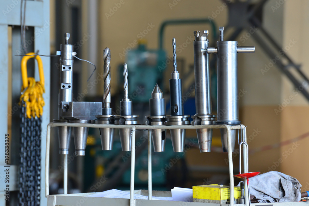Fototapeta premium Drills and milling cutters for milling machine tools