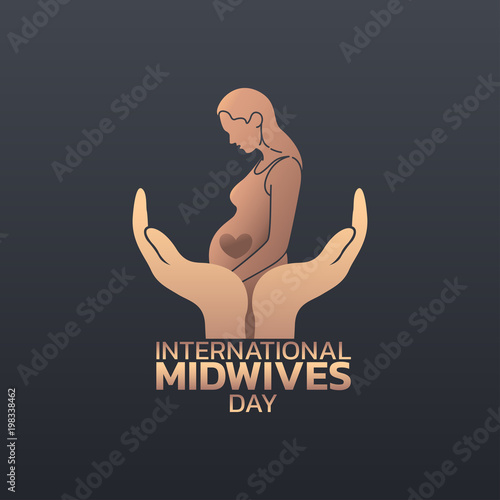 International Midwives Day logo icon design, vector illustration