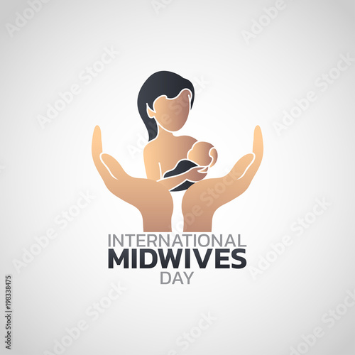 International Midwives Day logo icon design, vector illustration