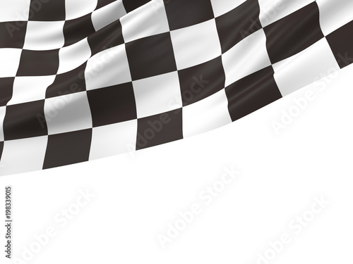 3D illustration of race flag