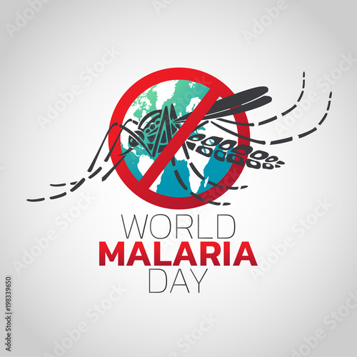 World Malaria Day logo icon design, vector illustration