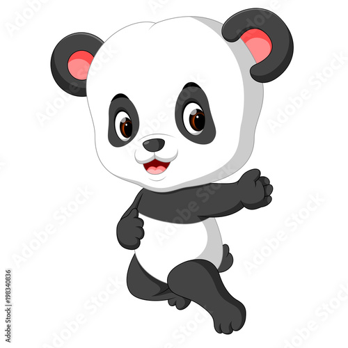 Fototapeta Naklejka Na Ścianę i Meble -  cute baby panda cartoon