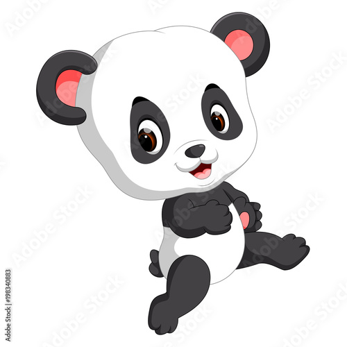 Fototapeta Naklejka Na Ścianę i Meble -  cute baby panda cartoon