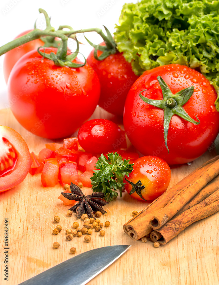 Cooking Tomatoes Represents Cinnamon Stick And Natural Cooking Tomatoes Represents Cinnamon Stick And Natural