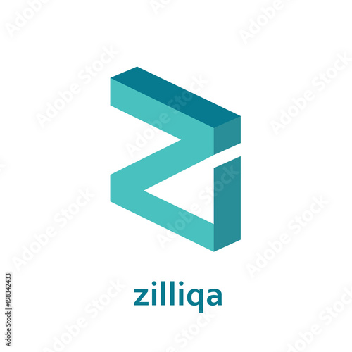 Zilliqa Cryptocurrency Sign Isolated