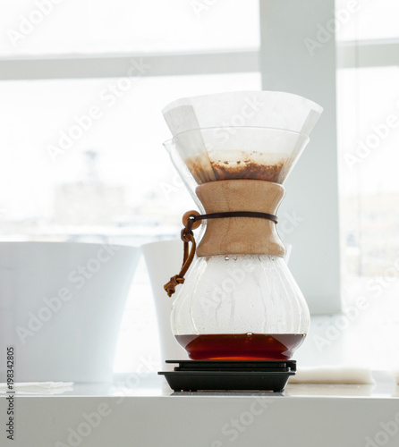 Приготовление кофе в кемекс.