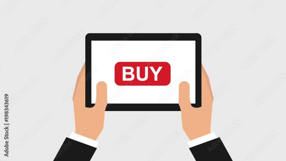 hand holding device with hamburger french fries cola on the screen order fast food hand holding device with hamburger french fries cola on the screen order fast food