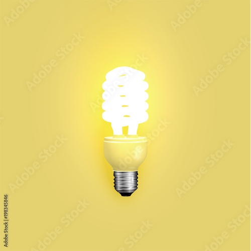 Energy saver lightbulb, vector illustration