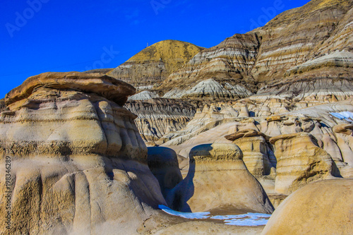 Hoodoos, Canadian badlands, Drumheller, Alberta, Canada photo