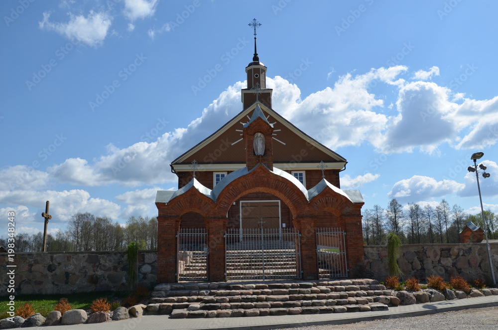 Obraz premium St. Virgin Mary's Birth Church in Labanoras in Lithuania 