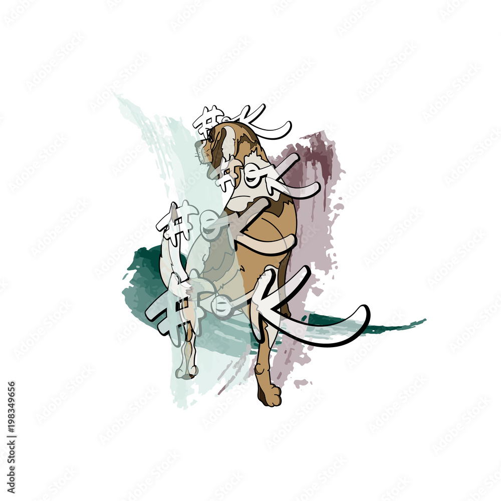 Dog vector illustration. Dog vector illustration.