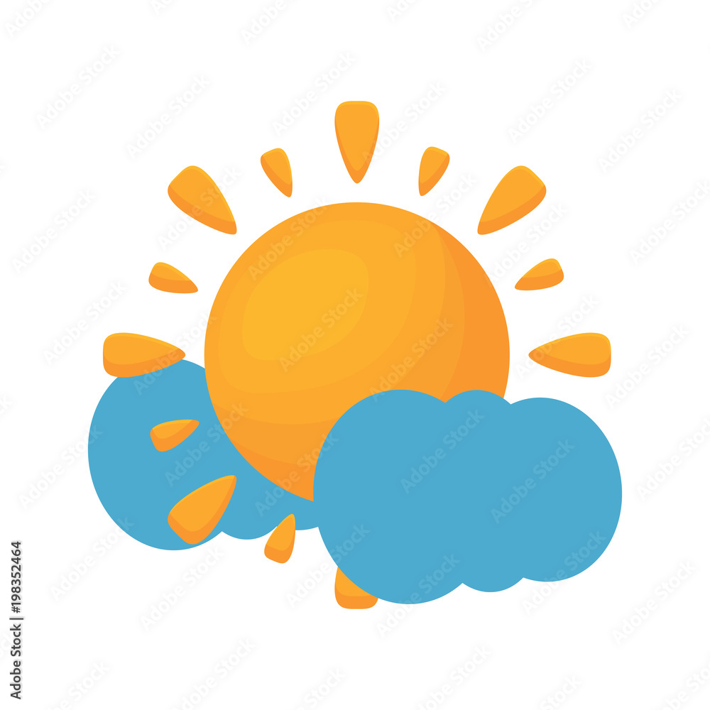 sun and clouds icon sun and clouds icon