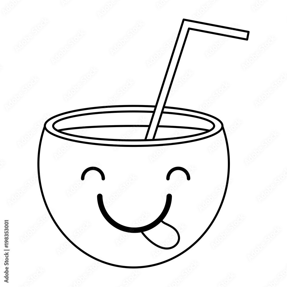 kawaii cocktail icon