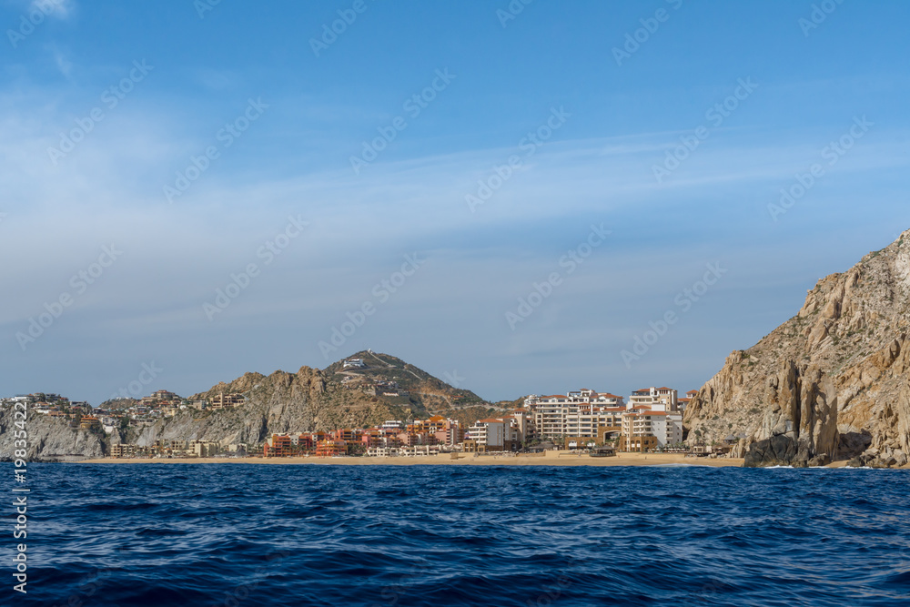 Zona turística de Cabo San Lucas en Baja California, México.