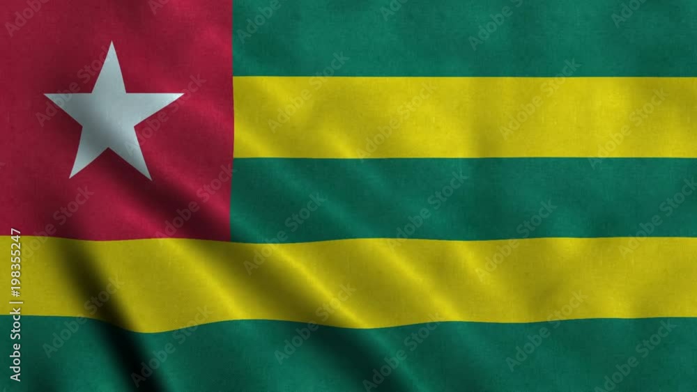 4K Seamless Loopable Flag of Togo 4K Seamless Loopable Flag of Togo