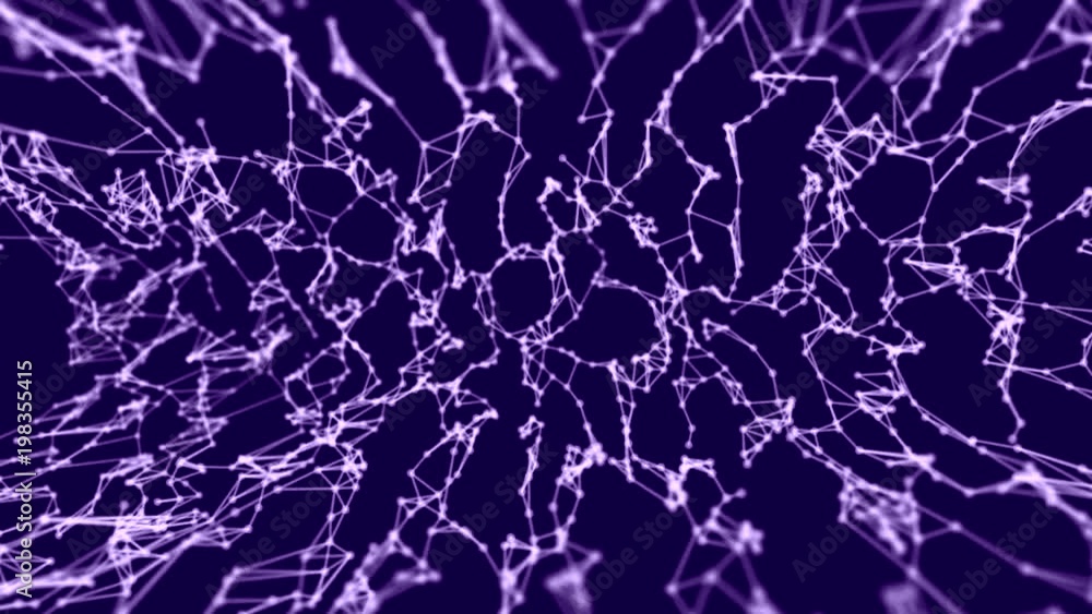 Plexus abstract technology and engineering background with original organic motion Plexus abstract technology and engineering background with original organic motion