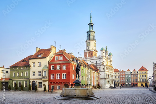 Market Square in the Poznan Old Town, Poland.