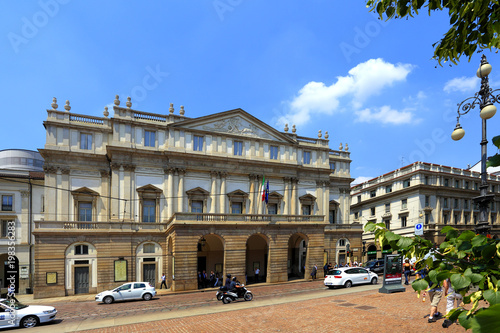 Italy, Milan historic quarter - Teatro alla Scala, Opera La Scala building at Piazza della Scala photo