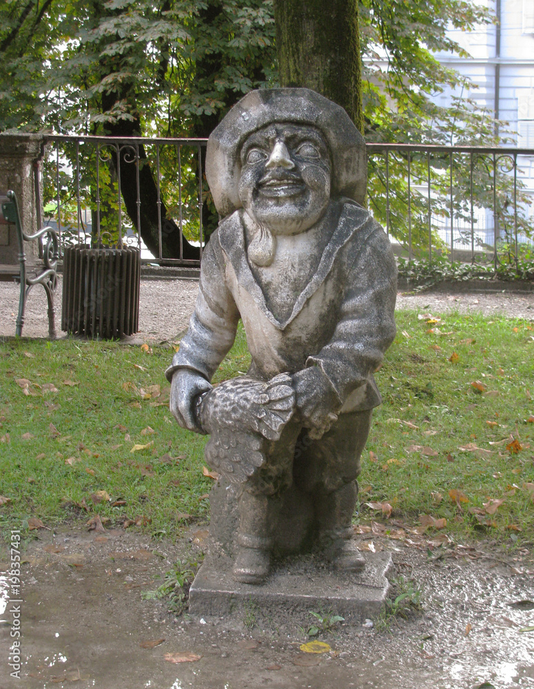   Parks in Salzburg adorn fairy gnomes.      