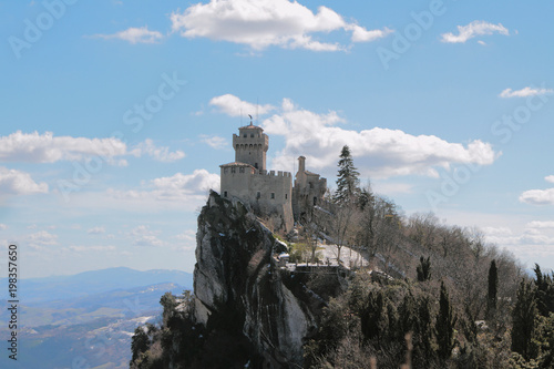 Tower fortress at Monte-Titano Mount top. Chesta  San Marino