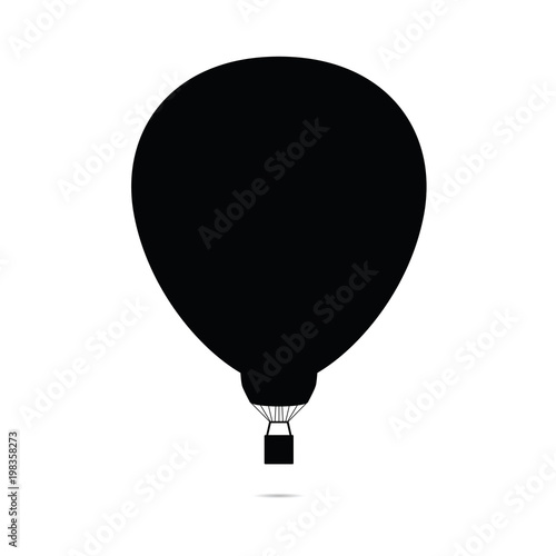 hot air balloon vector silhouette