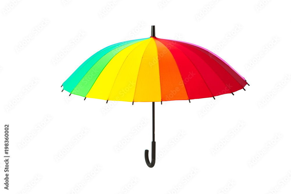 multicolored umbrella isolated on white background multicolored umbrella isolated on white background