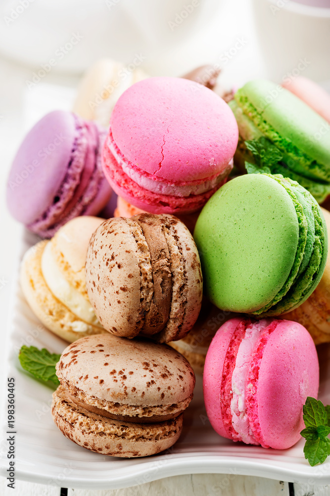 Sweet and colourful french macaroons. Sweet and colourful french macaroons.
