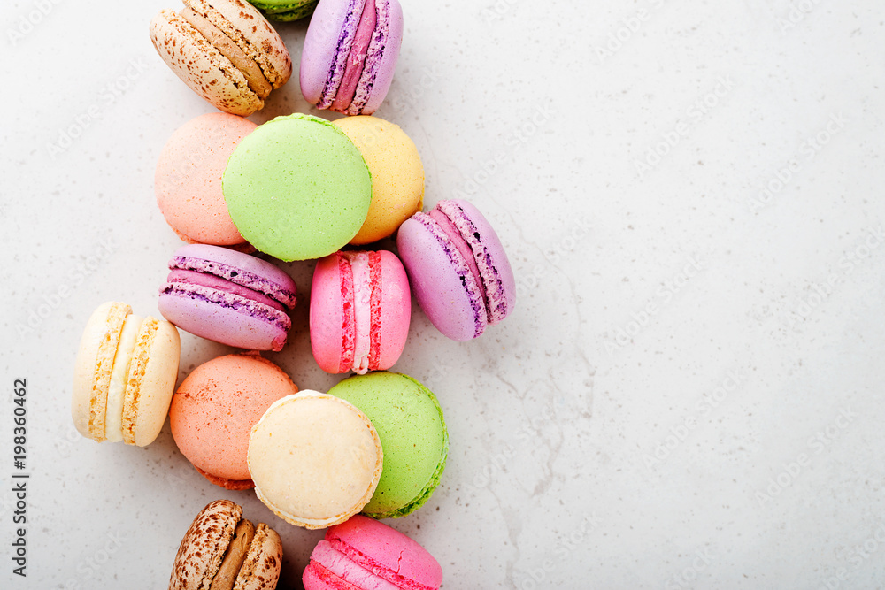Sweet and colourful french macaroons. Sweet and colourful french macaroons.
