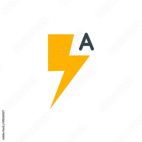 auto lightning camera flat vector icon. Modern simple isolated sign. Pixel perfect vector illustration for logo, website, mobile app and other designs