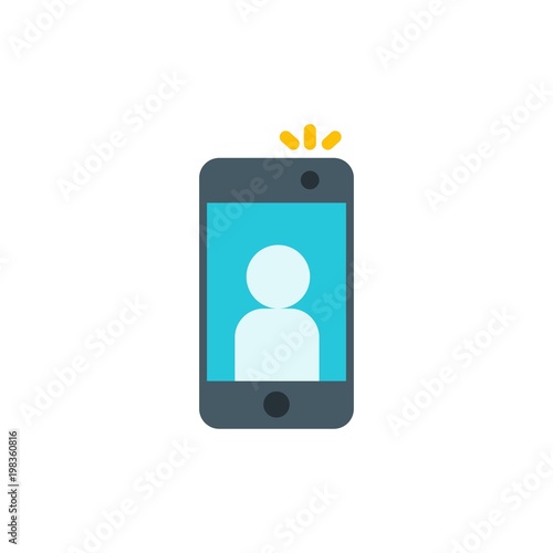 selfie camera  flat vector icon. Modern simple isolated sign. Pixel perfect vector  illustration for logo, website, mobile app and other designs