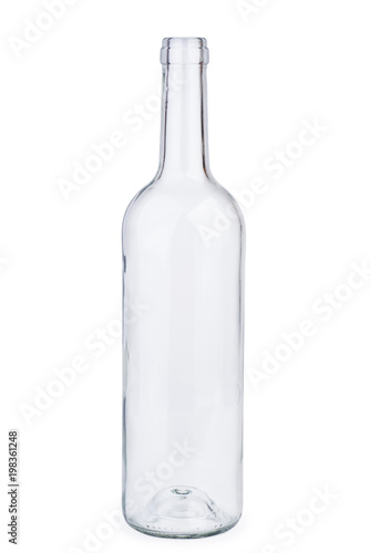 Empty white wine bottle