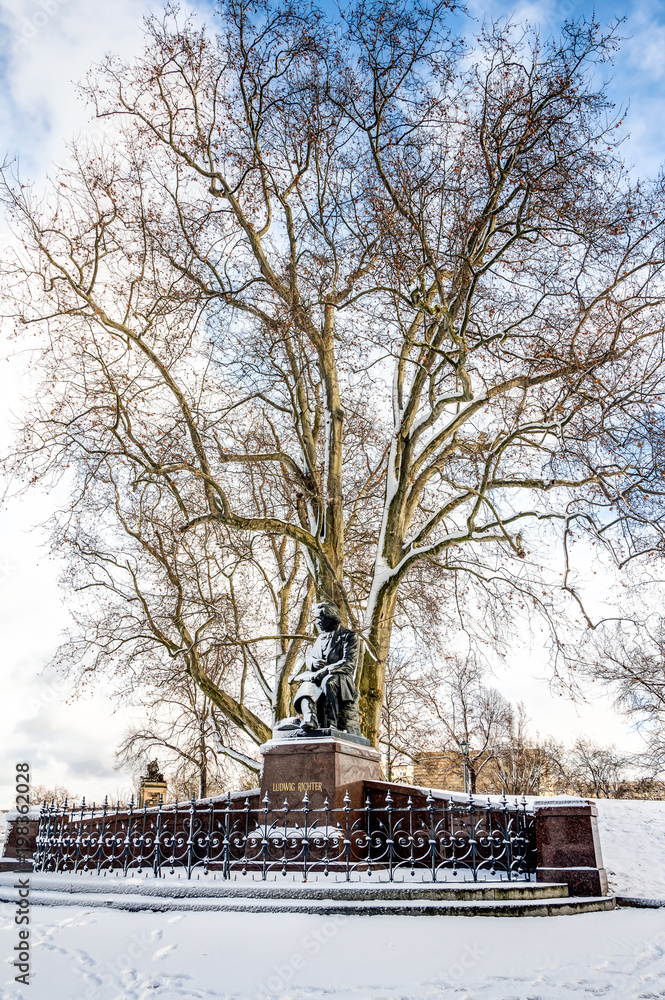 Fototapeta premium Winter landscape in Dresden, Germany