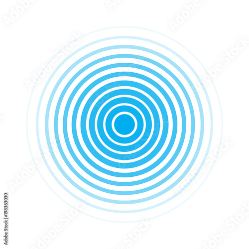 Vector flat symbol of sound waves