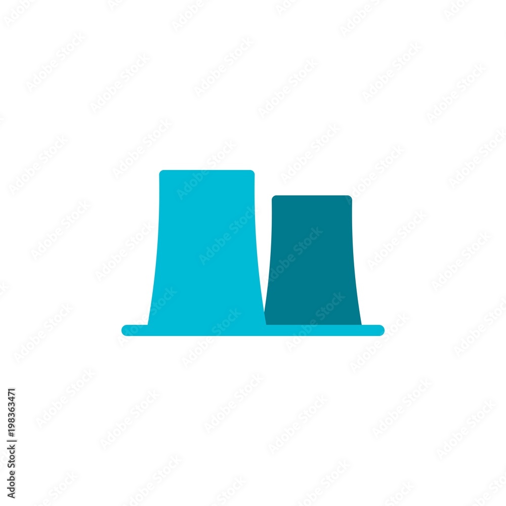 nuclear power plant flat vector icon. Modern simple isolated sign. Pixel perfect vector illustration for logo, website, mobile app and other designs nuclear power plant flat vector icon. Modern simple isolated sign. Pixel perfect vector illustration for logo, website, mobile app and other designs