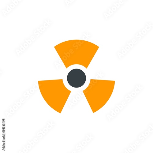 hazardous radiation flat vector icon. Modern simple isolated sign. Pixel perfect vector  illustration for logo, website, mobile app and other designs