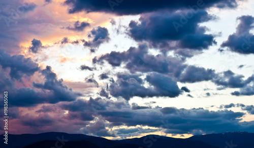 beautiful clouds in the evening 