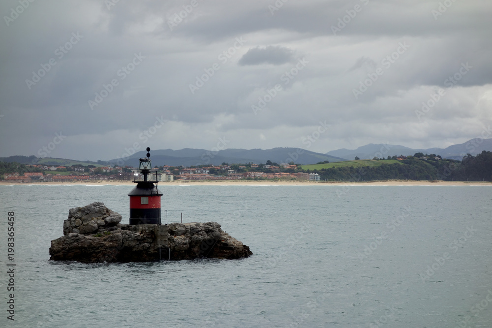 lighthouse on a tiny island