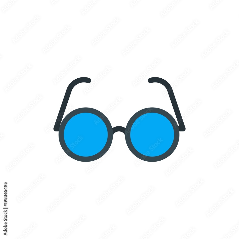 circle sunglasses flat vector icon. Modern simple isolated sign. Pixel perfect vector illustration for logo, website, mobile app and other designs circle sunglasses flat vector icon. Modern simple isolated sign. Pixel perfect vector illustration for logo, website, mobile app and other designs