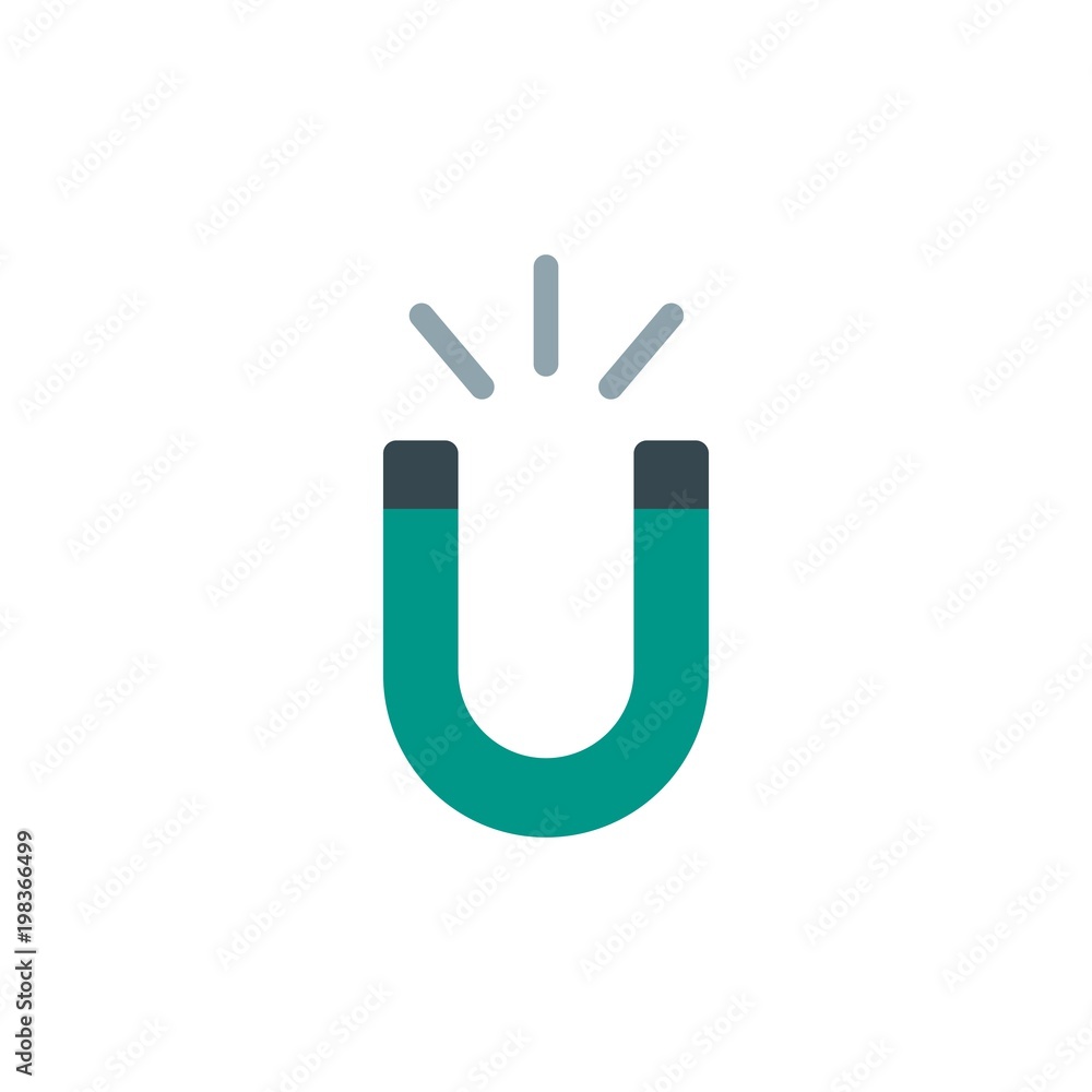 magnet flat vector icon. Modern simple isolated sign. Pixel perfect vector illustration for logo, website, mobile app and other designs magnet flat vector icon. Modern simple isolated sign. Pixel perfect vector illustration for logo, website, mobile app and other designs