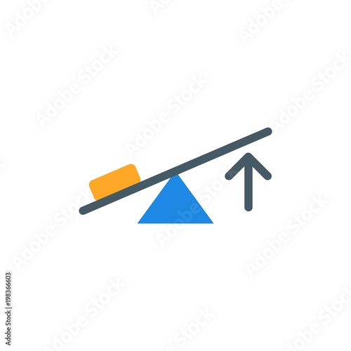 lever, physics flat vector icon. Modern simple isolated sign. Pixel perfect vector  illustration for logo, website, mobile app and other designs