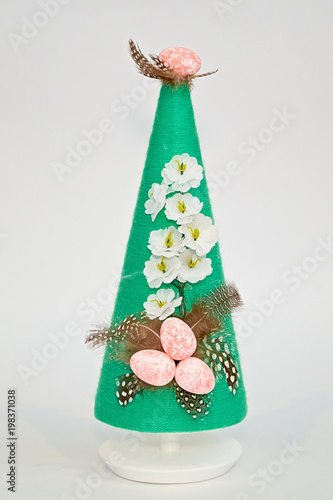Easter eggs on the pyramid of handwork