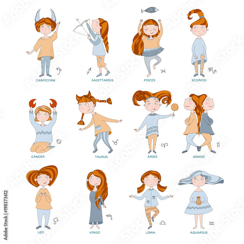 cute girls in the form of zodiac signs