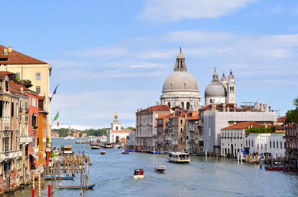 Santa Maria della Salute and Grand canal, Venice, Italy